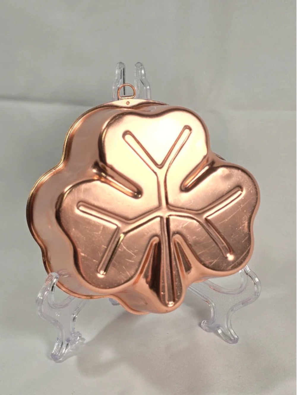Vintage Copper Tone Four Leaf Clover Mold Shamrock Wall Decor